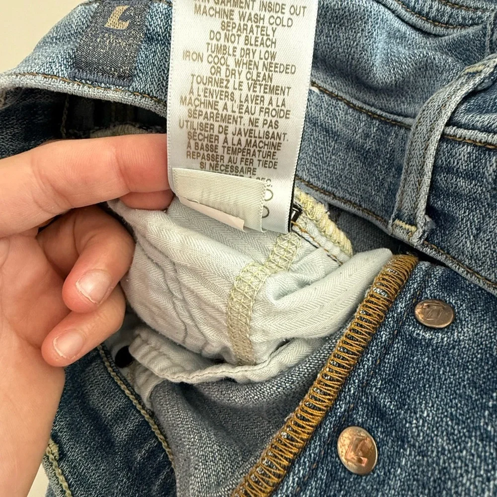 7 For All Mankind Josefina Boyfriend Light Blue Denim Jeans - Picture 5 of 9